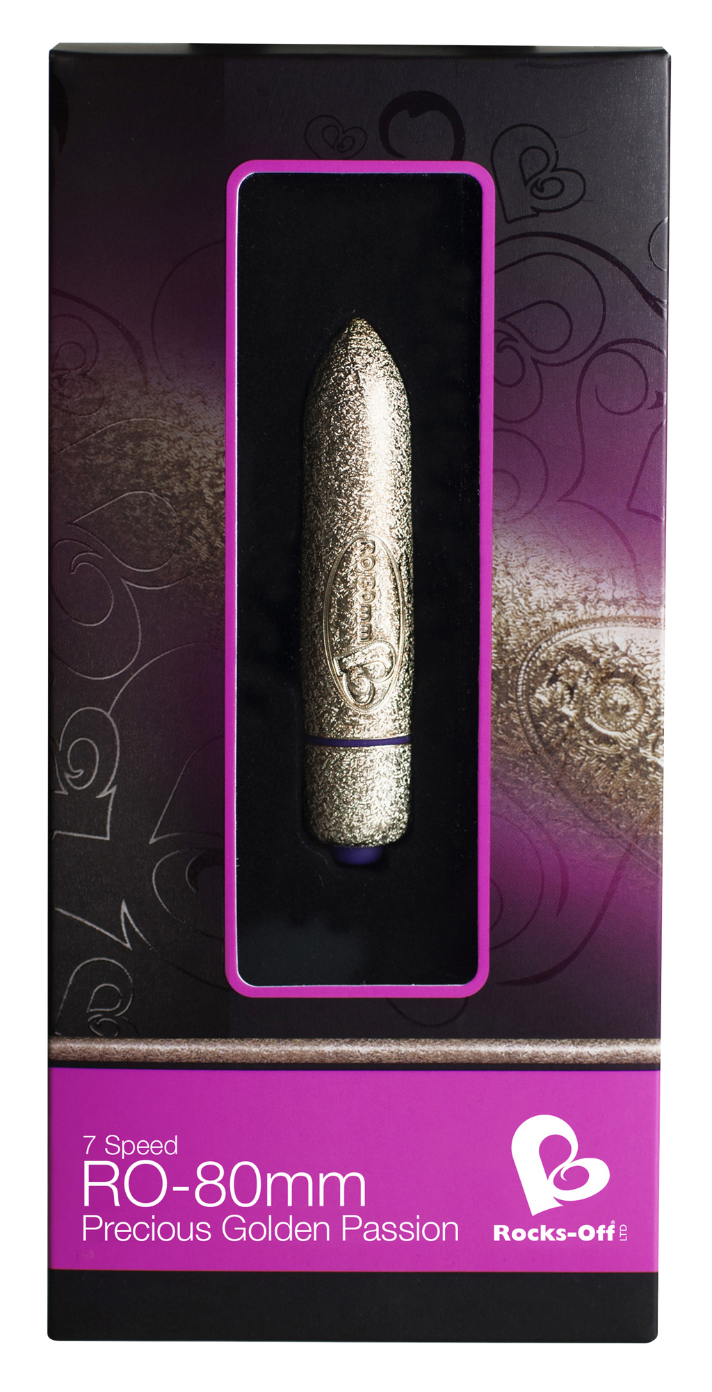RO-80mm 7 Speed Precious Rose Gold Vibrating Bullet