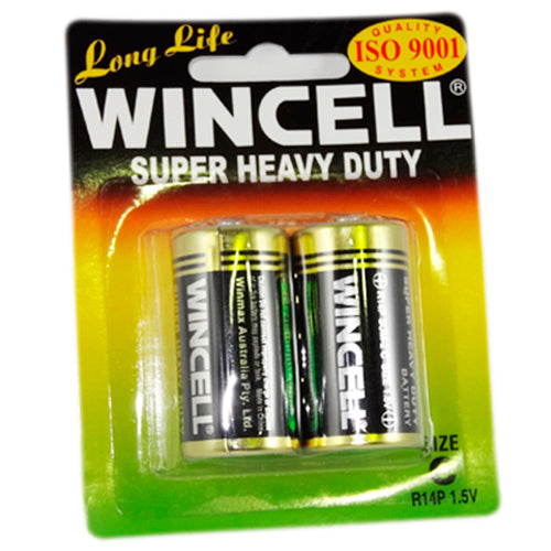 Wincell Super Heavy Duty C Size Carded 2Pk Battery