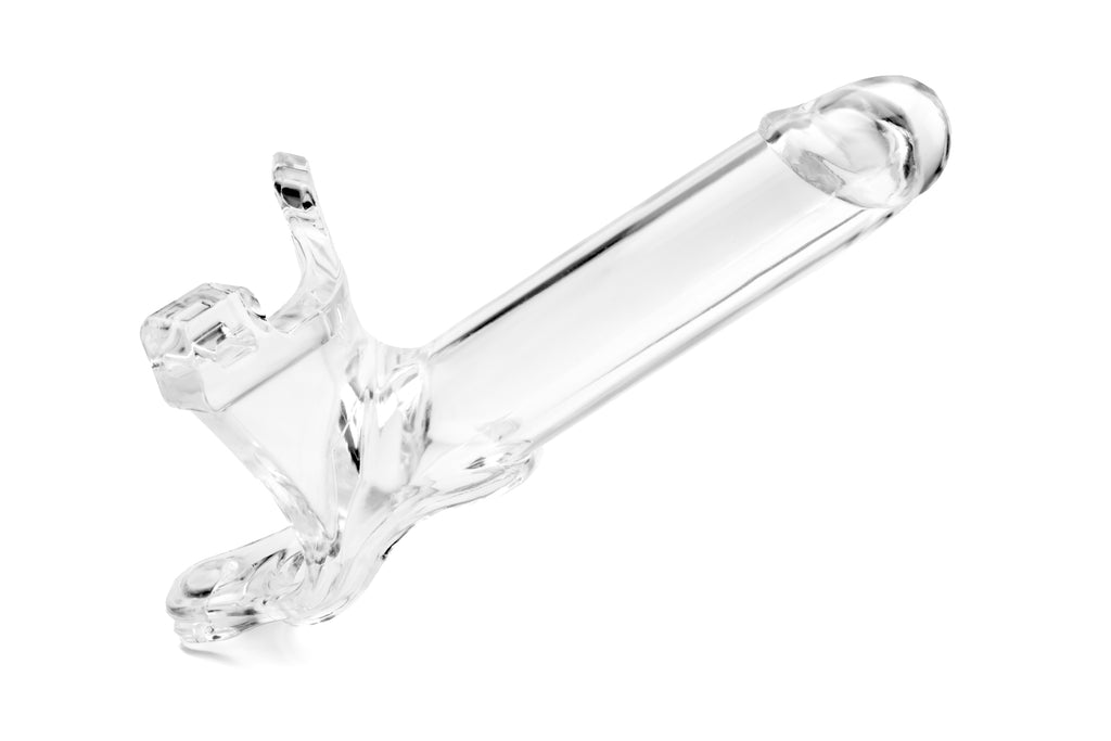 Zoro Knight 6in Hollow Shaft Clear Strap On