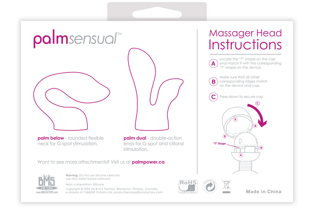 PalmSensual Massager Heads Pink (For use with PalmPower)