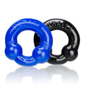 Ultraballs 2 Pk Cockring Black And Pool Blue