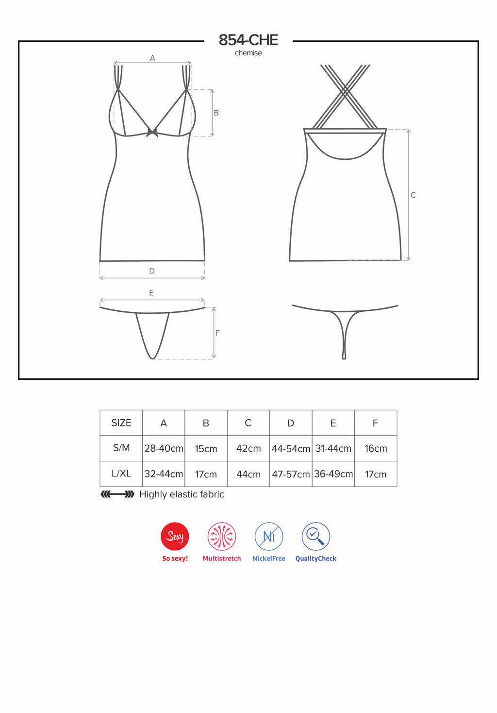 Mesh and Lace Chemise And Thong