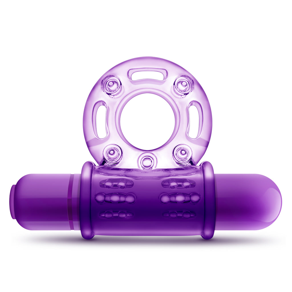 Play With Me Couples Play Vibrating Cock Ring Purple