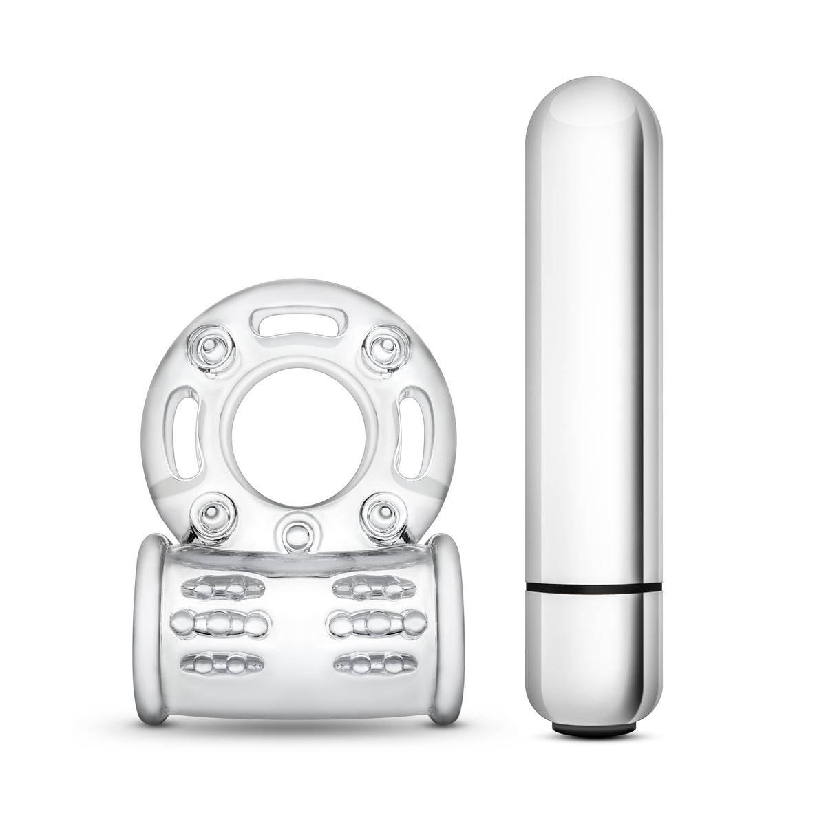 Stay Hard 10 Function Vibrating Mega Bull Ring Clear